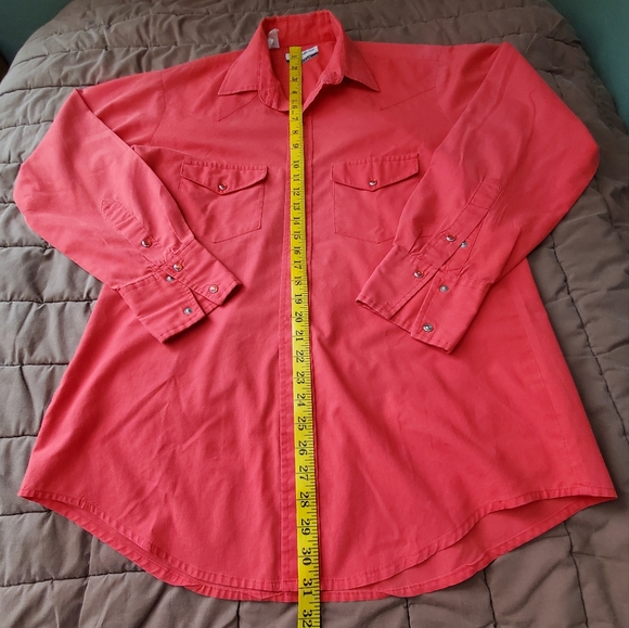 Vintage Karman Western Men's Long Sleeve. RED SNAPS. Med/Large. GVPWC. - Picture 8 of 14